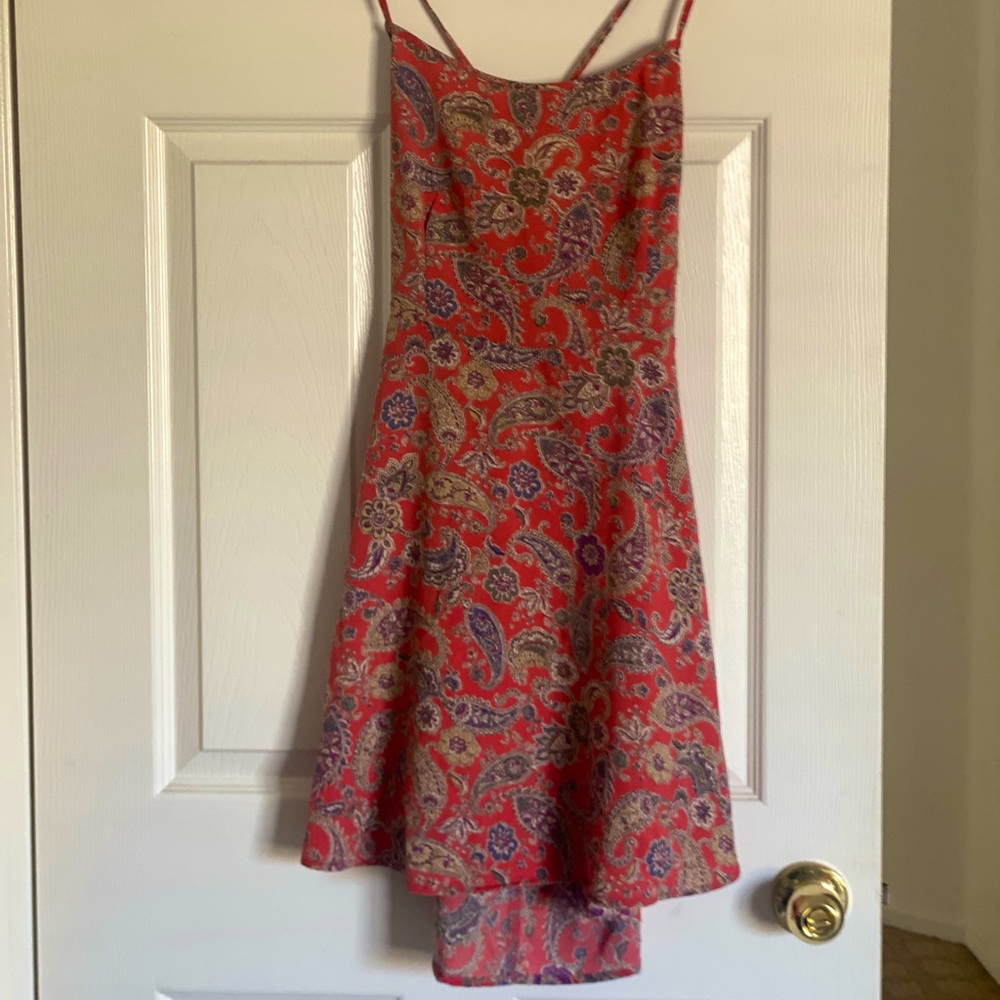 Beautiful paisley print open back dress